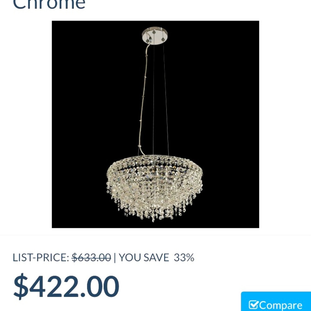 Allegri 030850-010 FR001 Massimo 17 in pendant in chrome
